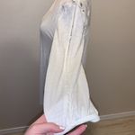 Lucky Brand boho white lace back button sheer long sleeve blouse Photo 3