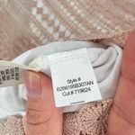 NWT Adiva Beige Crochet Lace Overlay Short Sleeve‎ Top Medium Boho Bohemian Tan Photo 3