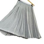 Club Monaco  Silk Pleated Polka Dot Midi Skirt in‎ Gray and White, Size 2 Photo 5