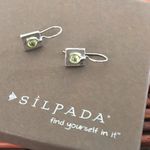 Silpada  Sterling Silver Peridot French-wire Earrings Photo 1