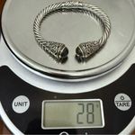 ROBERT MANSE 925 Bali Sterling Silver 18K Gold Labradorite Twisted Cable Bangle Photo 7