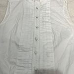 Proenza Schouler  Sleveless 100% Cotton White Top Size 6 Photo 3