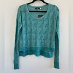 BDG  Teal Mesh Crop Sweater Size Medium Photo 3