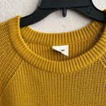 Mote Women's Mustard Yellow Knit Pullover 3/4 Sleeve Casual Sweater S Photo 4