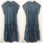 Free People  Marieanne Eyelet Maxi Dress in Legion Blue size
Medium M Photo 1