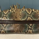 Rafe Bags Rafe New York “Roopal” Snake Print Linen Tan Brown Satchel *SEE PICS Photo 12