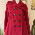 J.Crew Double-Breasted Wool Red Peacoat Small Y2K Photo 0