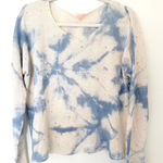 Lisa Todd Linen Blend Tie Dye V Neck Lightweight Sweater Pastel Pullover Sz M Blue Size M Photo 0