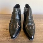 ROPER Sarah Tooled Inlay Pointed Toe Women's Shorties Boot Size 9 #423A Black Photo 1