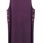 Amy K Su AKS Tencel Pinafore Jumper Maxi Buttoned Pockets Purple Dress L Size L Photo 1