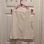 Eileen Fisher Ivory Textured Sleeveless Tank Top Made in USA Large Minimalist Photo 5