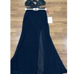 Mac Duggal Black Style No. 68166 halter neckline open back sequin bodice sz 6 Photo 4