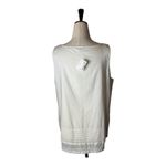 Lilla P Tank Top Women‎ Large White Cotton Lace Double Layer Shell NWT Boho Photo 1