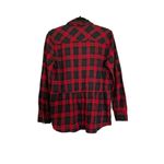 beach lunch lounge NWT plaid peplum button down Photo 7