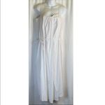 Vince Draped Sleeveless Linen Blend Midi Dress Large Optic White New Photo 3
