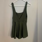 Urban Outfitters  Army Green Ribbed Romper Size‎ M Photo 1