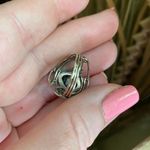 Russian Shungite Solid Sterling Silver Israeli Style Ring Size 7 Photo 9