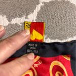 Brighton 100% silk Vintage Black and Red Scarf with Handbag and Shoe Design NWOT Photo 8