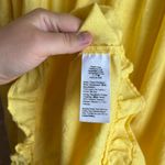J.Crew  Long Sleeved‎ Linen Tiered Maxi Dress Sz L/XL Yellow Photo 4