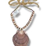 Free People  Love Letter To The Sea Necklace NWT Bohemian Beach Adjustable Shell Photo 4