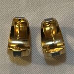 Christian Dior DIOR CODE EARRINGS Gold-Finish Metal and Pastel Blue Lacquer Photo 4