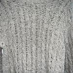 American Eagle Crop Sweater Womens SZ S Taupe Open Cable Knit Chenille Pullover Photo 1