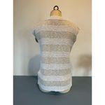 College Town womens cream sweater vest size M striped knit vintage Size M Photo 2