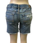 American Eagle  Outfitters Mid Rise Distressed Denim Bermuda Blue Jean Shorts 2 Photo 2