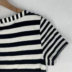 CHAPS ‎ Navy and White Striped 100% Cotton Boat Neck Short Sleeve Tee NWT Size S Photo 7