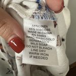 C&C California NEW Womens Large Linen Blend Midi Dress One Shoulder Seashell Photo 5