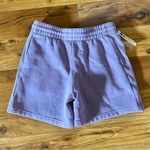 Aritzia TNA Cozy Fleece Boyfriend Sweatshorts New XS Lavender Photo 9