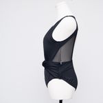 Carmen Marc Valvo .  High Neck Sheer One Piece Swimsuit. Photo 5