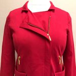 Chico's Chico’s lined red Ponte long blazer - Size 1 (Medium) Photo 1