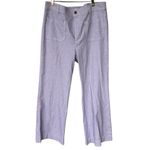 J.Crew  Lizzie high-rise patch-pocket wide-leg pant Antique Navy White stripe NWT Photo 1