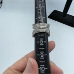 Silver Tone Twist Chunky Ring Band Size 7 Photo 5