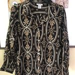 Haute Hippie  Ginny Dress M NWT Black w/ palm trees Photo 2