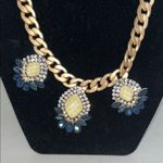 Elegant Mint Green and Blue Statement Necklace Great Condition Photo 3