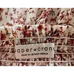 Paper Crane Women's White Floral Ruffle Bustier Crop Size M EUC Photo 7