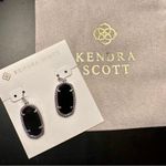 Kendra Scott NEW  Elle Silver Drop Earrings in Black Photo 1