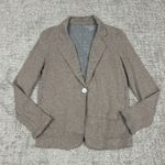 Majestic Filatures Deluxe Tee Shirt Blazer Womens 2 Medium Tan Cotton Cashmere Brown Photo 0