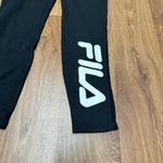 FILA  Womens Black Panel "Mesh With Me" Capri Legging Pants Size Small NEW Photo 2
