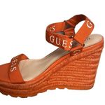 Guess Women Orange Spell Out Logo Ankle Strap Espadrille Sandal Shoe Photo 4