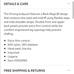 TC Womens Black Shaping Bodysuit Size Small Back Magic Firming Slimming NWT Photo 3