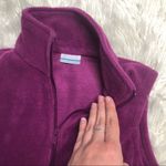 Columbia NWOT  purple fleece zip up vest small Photo 1