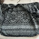 Lucky Brand  boho Aztec tribal beach cozy black off white poncho cardigan OS​​​ Photo 10