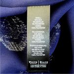 White House | Black Market NWT Skyfall Feather Silk Blend Top Navy Silver Medium Photo 8