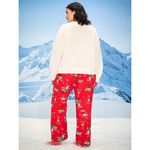 Old Navy Women M Flannel Pajama Pants Christmas Festive Reindeer Red Winter Xmas Photo 5