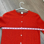 J.Crew cableknit cashmere blend orange cardigan Photo 3