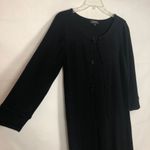Tahari Sweater Dress Womens Medium Wool Blend Double Breasted Midi Old Money Black Photo 8