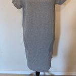 Thyme + Honey  grey short sleeve midi dress with pockets Photo 2
